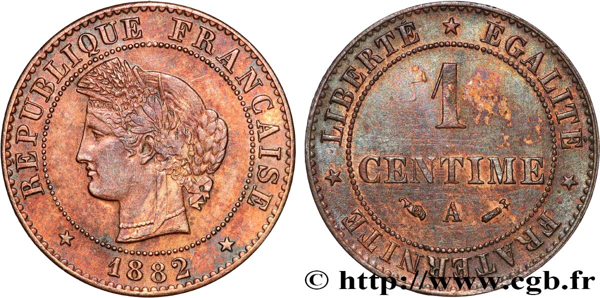 1 centime Cérès 1882 Paris F.104/10 TTB