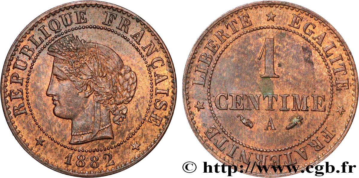 1 centime Cérès 1882 Paris F.104/10 TTB