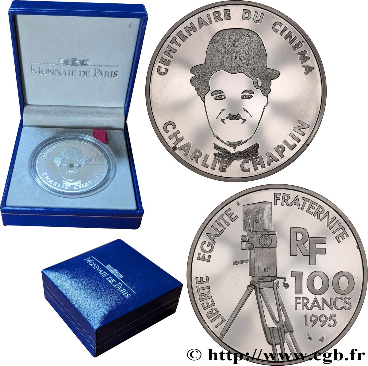 Belle Épreuve 100 francs - Charlie Chaplin 1995  F.1643 3 FDC 