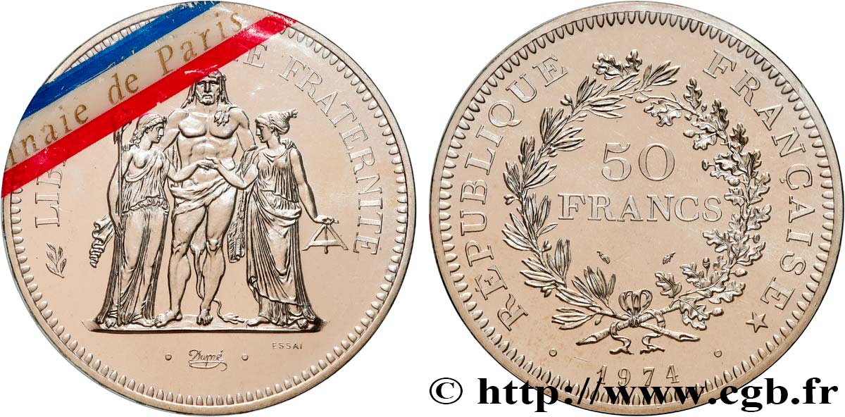 Essai de 50 francs Hercule 1974 Pessac F.427/1 MS