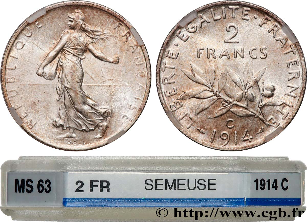 2 francs Semeuse 1914 Castelsarrasin F.266/16 SC63 GENI
