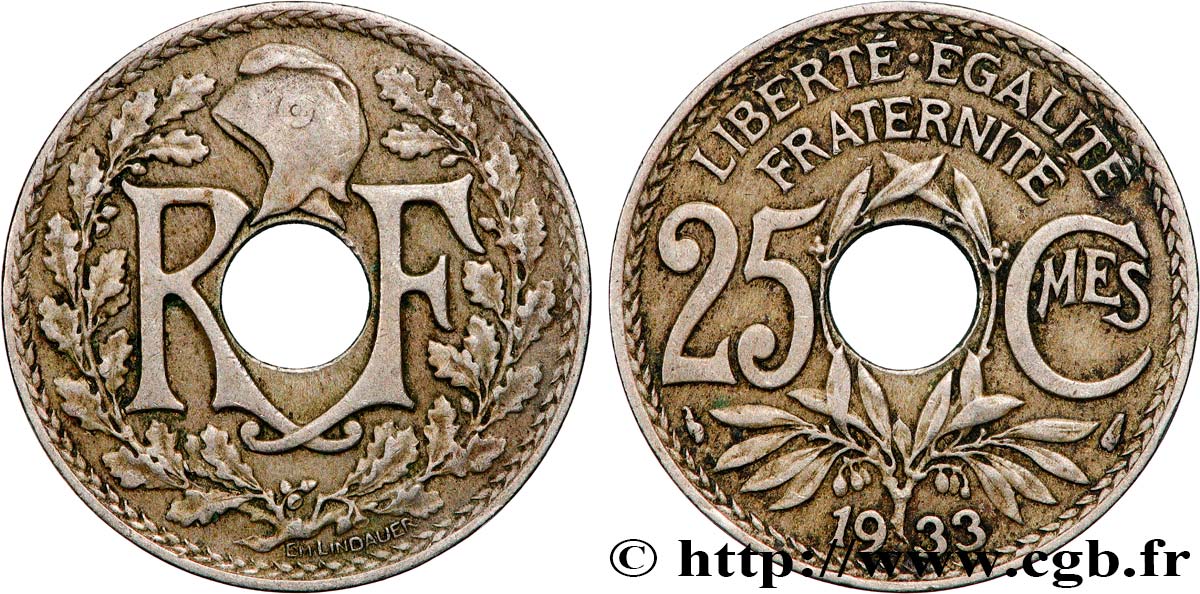25 centimes Lindauer 1933 F.171/17 q.SPL