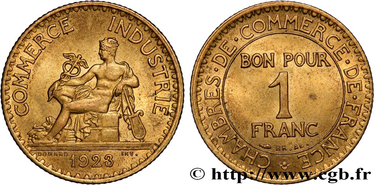 1 franc Chambres de Commerce 1923 Paris F.218/5 SPL