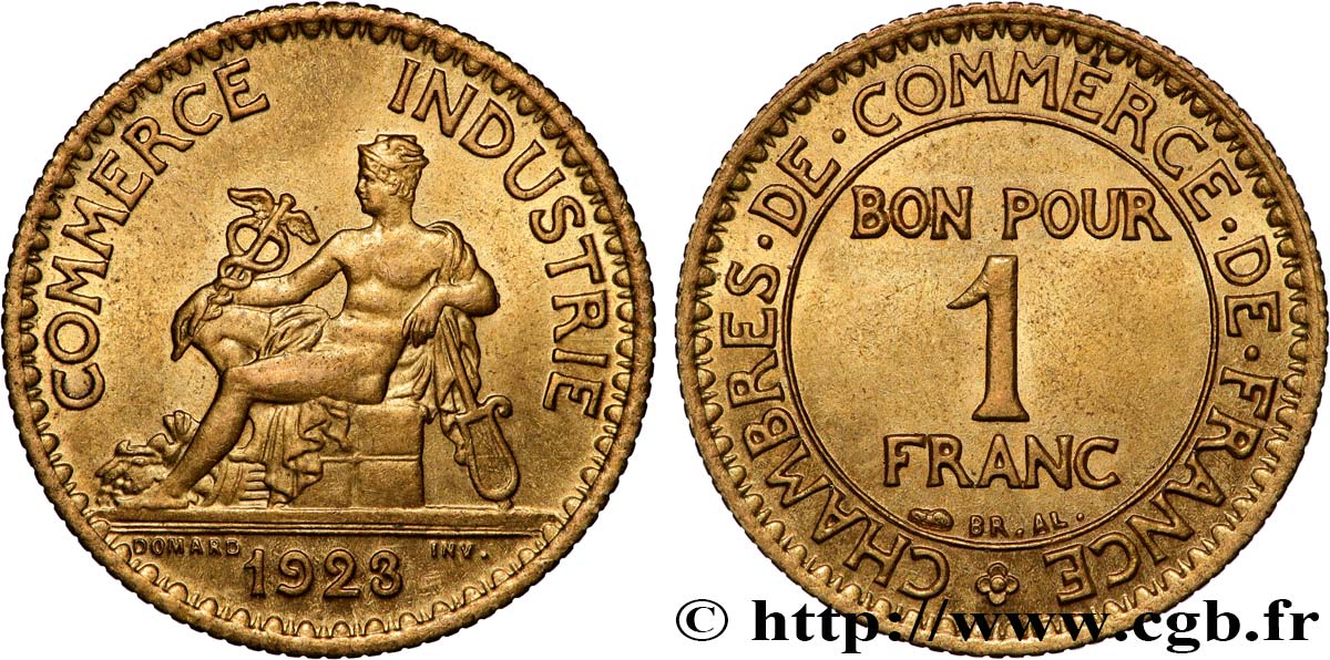 1 franc Chambres de Commerce 1923 Paris F.218/5 SUP