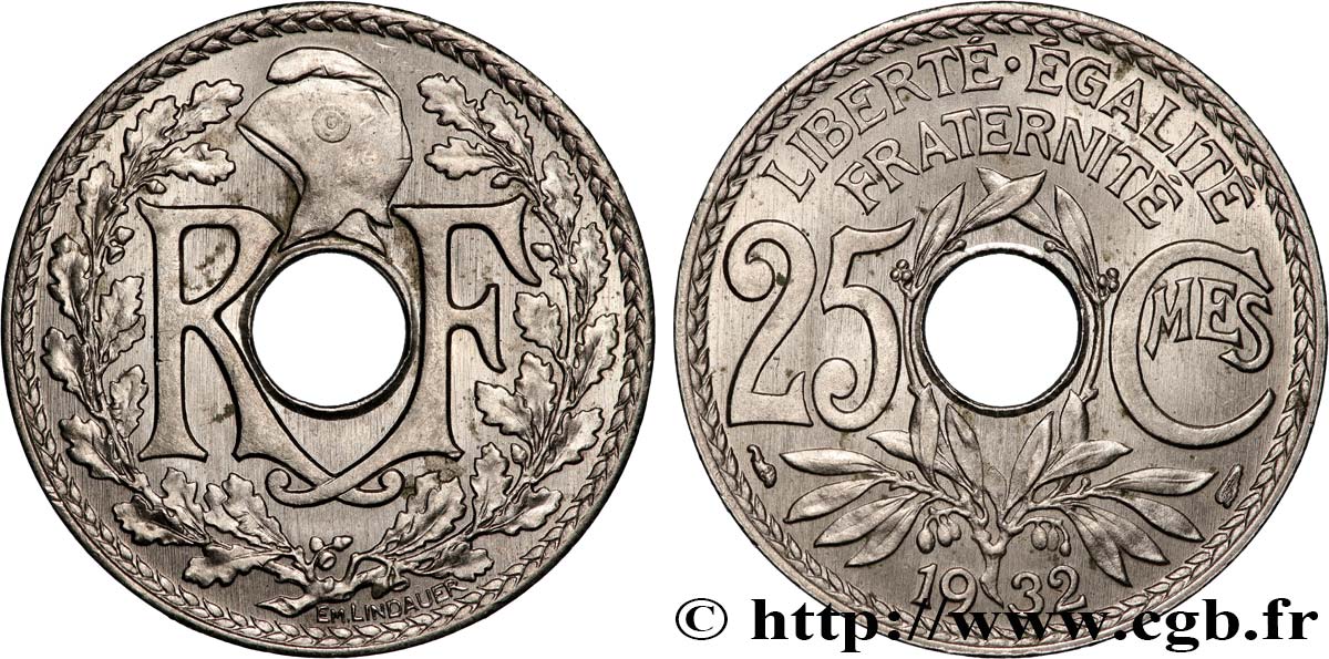 25 centimes Lindauer 1932 F.171/16 SPL+