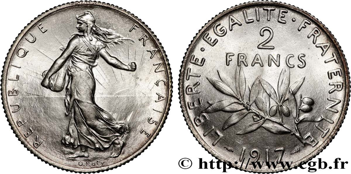 2 francs Semeuse 1917 F.266/19 SPL+