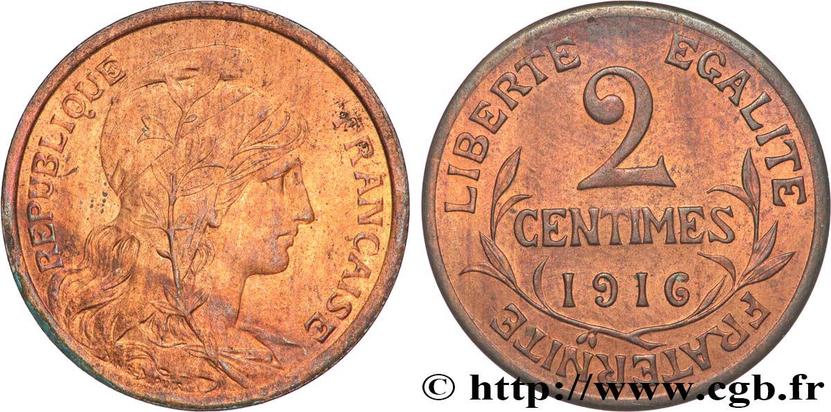 2 centimes Daniel-Dupuis 1916 Paris F.110/18 VZ