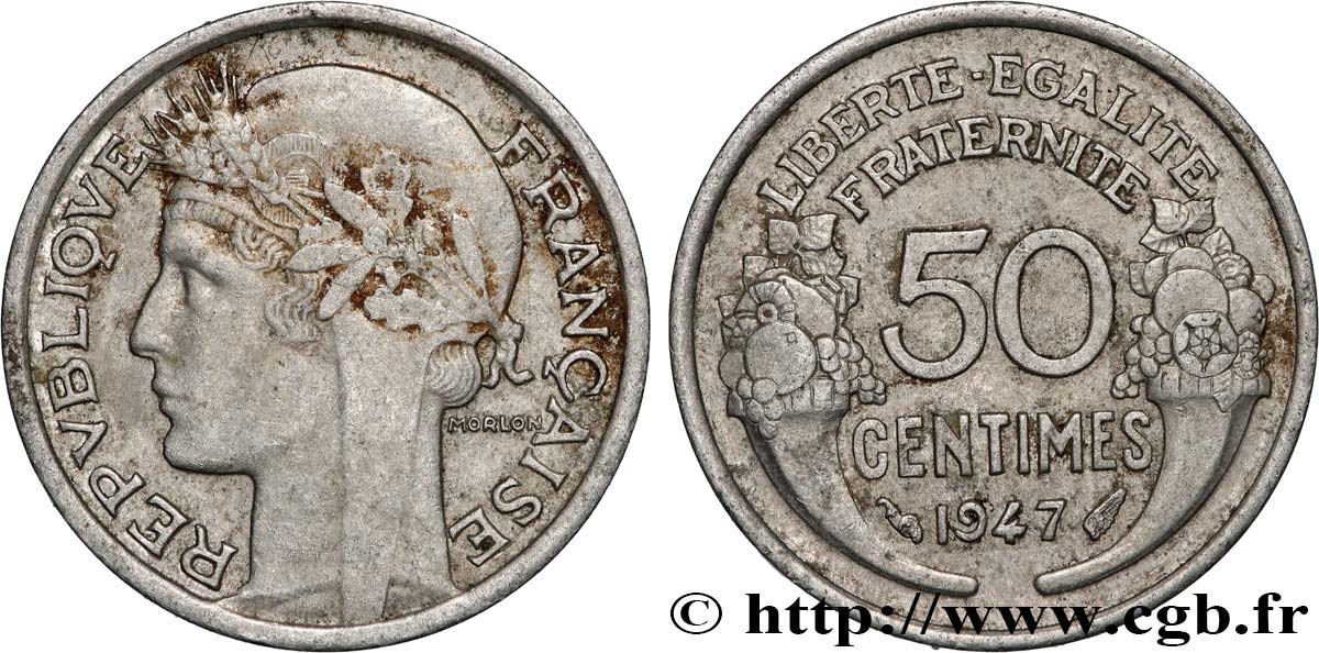 50 centimes Morlon, légère 1947 F.194/10 TTB+
