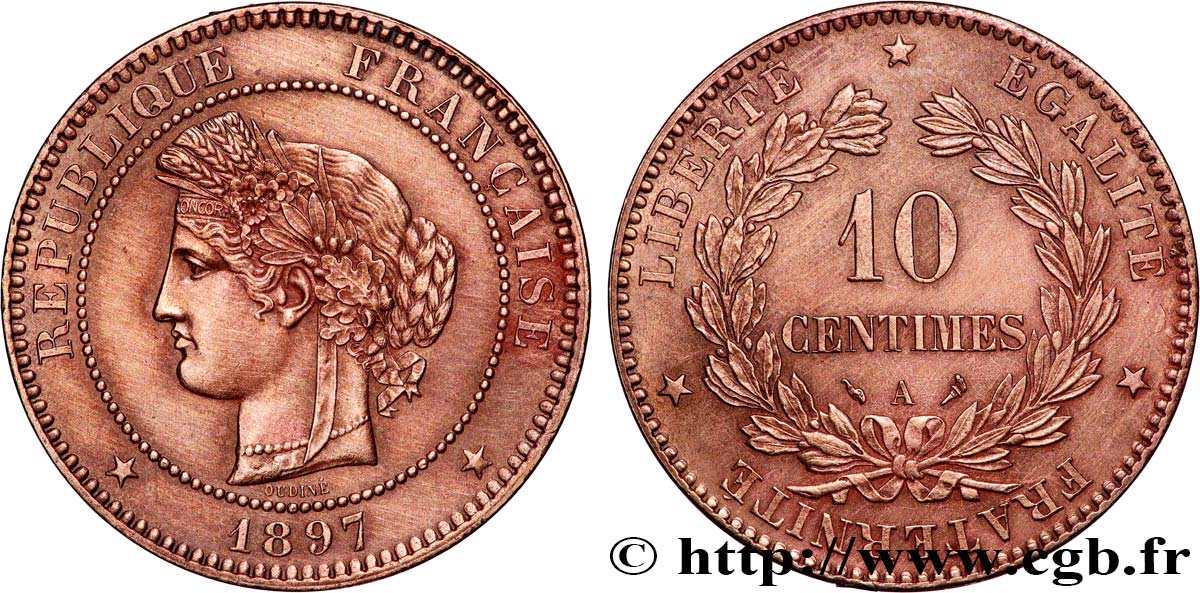 10 centimes Cérès 1897 Paris F.135/44 SUP+