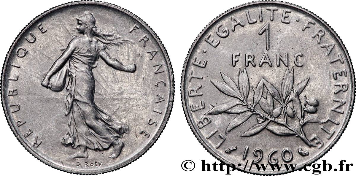 1 franc Semeuse, nickel 1960 Paris F.226/4 MS