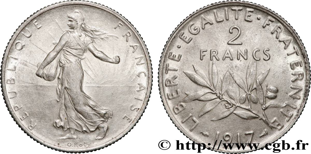 2 francs Semeuse 1917 F.266/19 SUP62