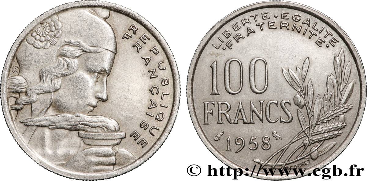 100 francs Cochet, Chouette 1958 F.450/13 MBC+