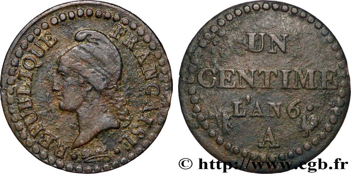 Un centime Dupré, grand 6 1798 Paris F.100/4 BC