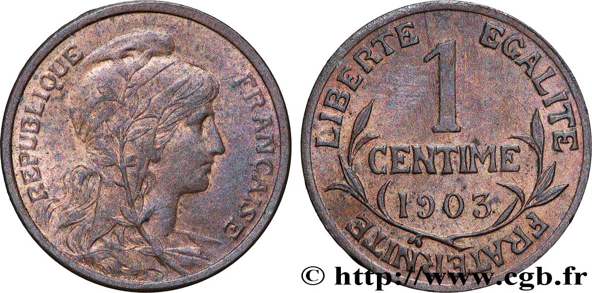 1 centime Daniel-Dupuis 1903 Paris F.105/8 EBC58