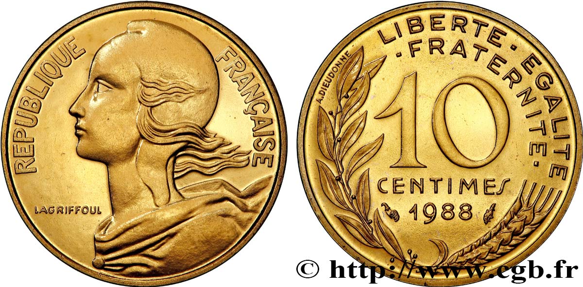 10 centimes Marianne 1988 Pessac F.144/28 FDC