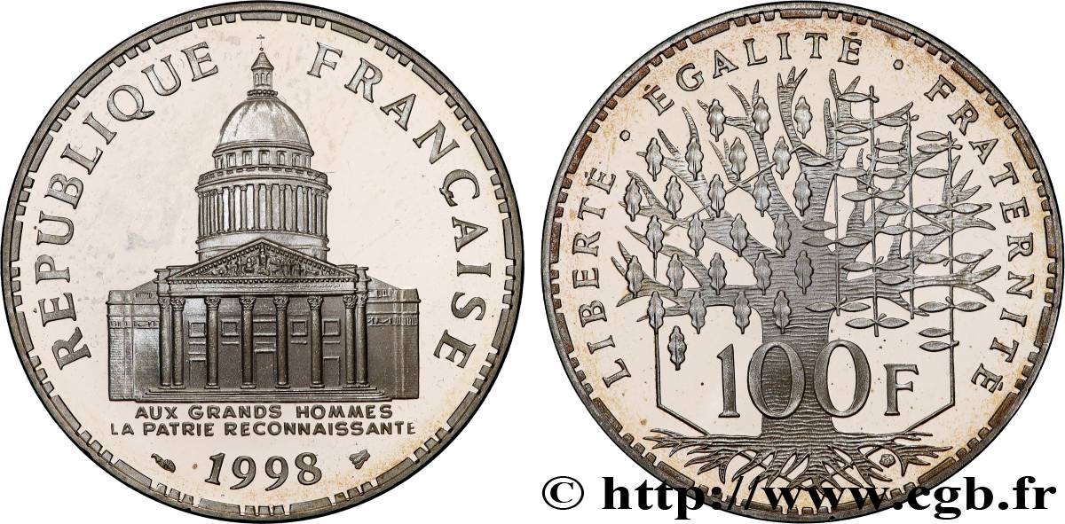 100 francs Panthéon, BE (Belle Épreuve) 1998 F.451/21 SPL64