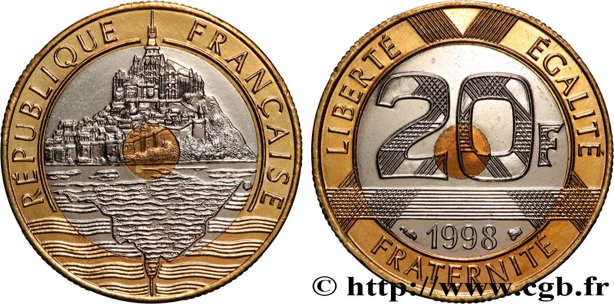 20 francs Mont Saint-Michel BU (Brillant Universel) 1998 Pessac F.403/14 MS