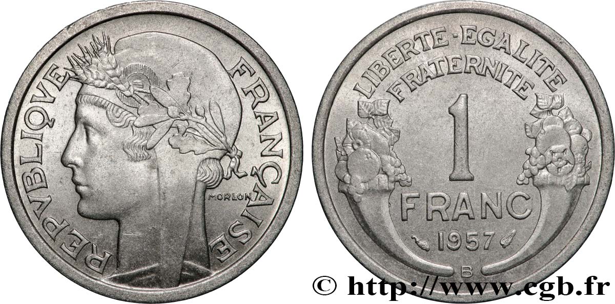 1 franc Morlon, légère 1957 Beaumont-Le-Roger F.221/20 SPL63