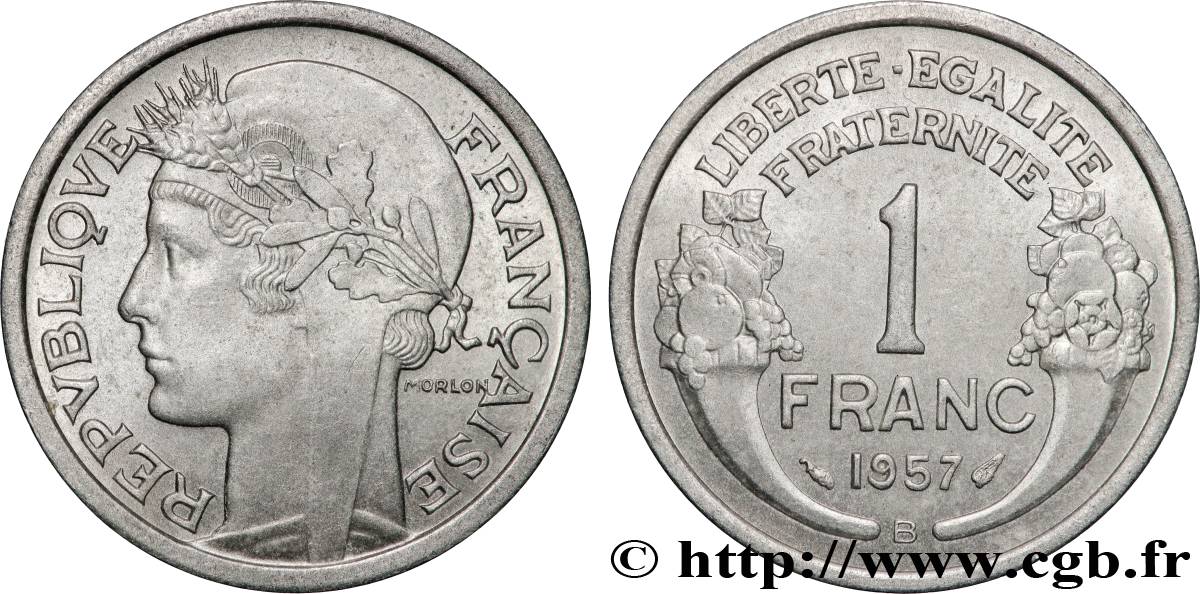 1 franc Morlon, légère 1957 Beaumont-Le-Roger F.221/20 MS63