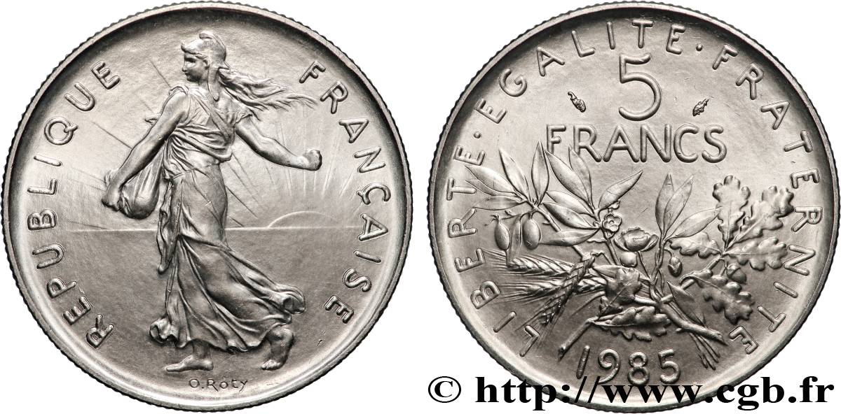 5 francs Semeuse, nickel 1985 Pessac F.341/17 FDC