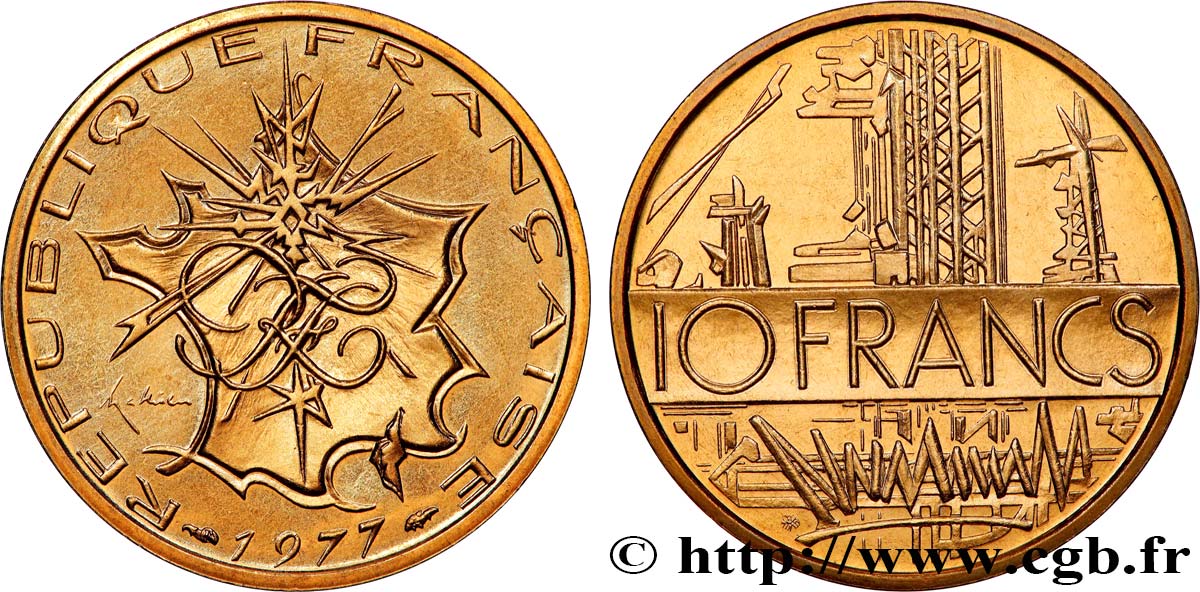 10 francs Mathieu, tranche A 1977 Pessac F.365/5 FDC