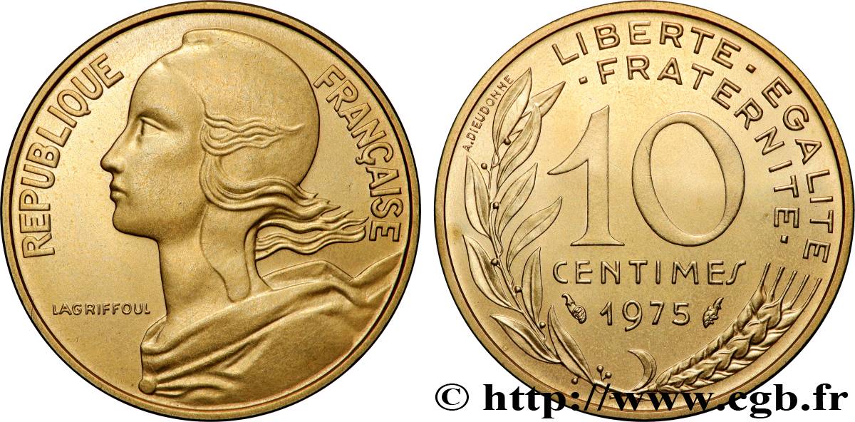 10 centimes Marianne 1975 Pessac F.144/15 MS