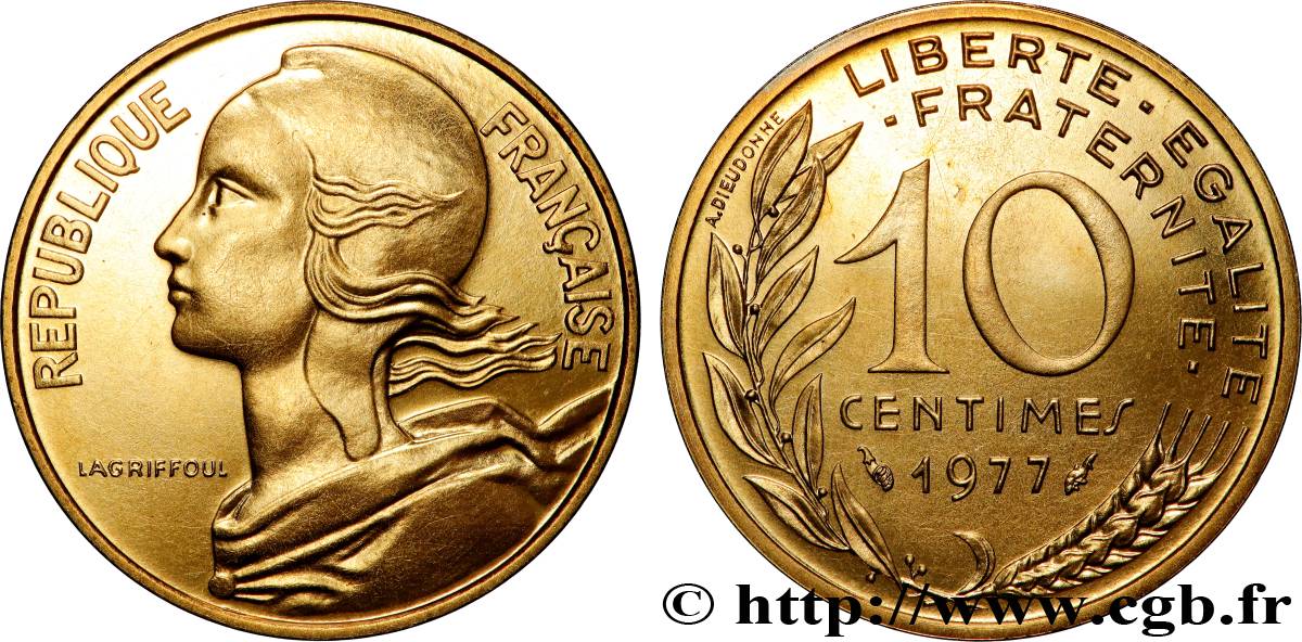 10 centimes Marianne 1977 Pessac F.144/17 MS