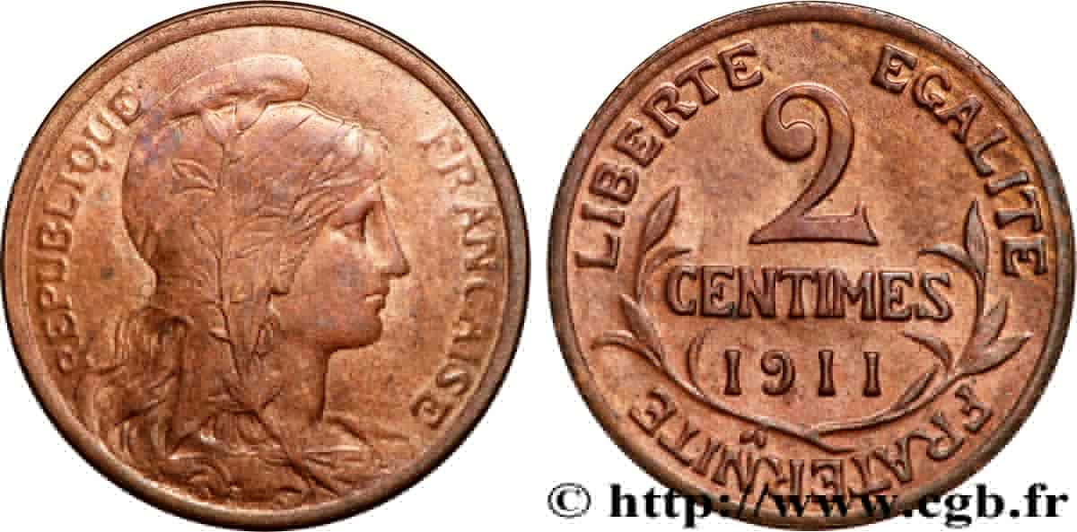 2 centimes Daniel-Dupuis 1911 Paris F.110/14 MS63