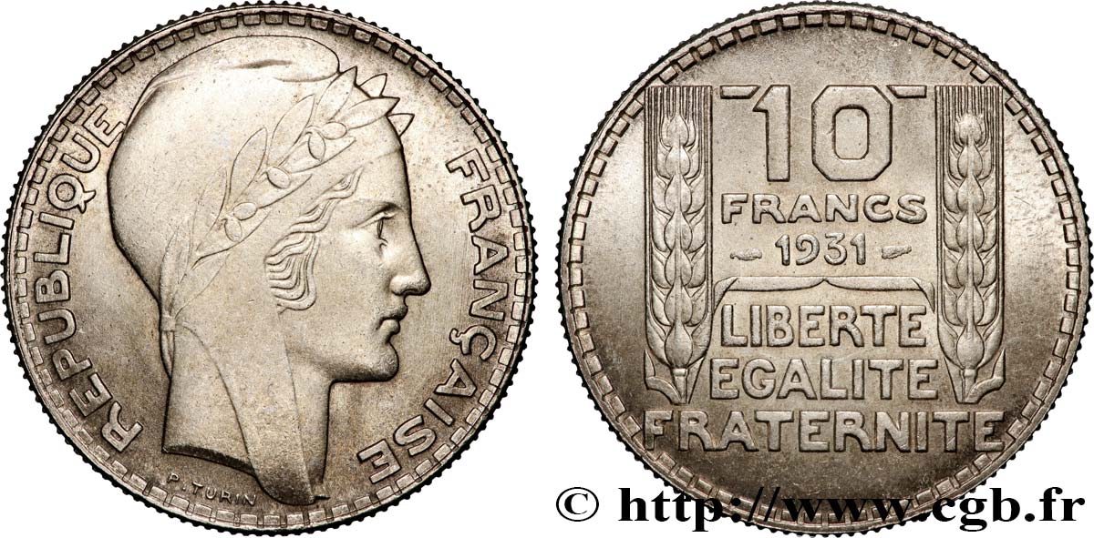 10 francs Turin 1931 F.360/4 MS64