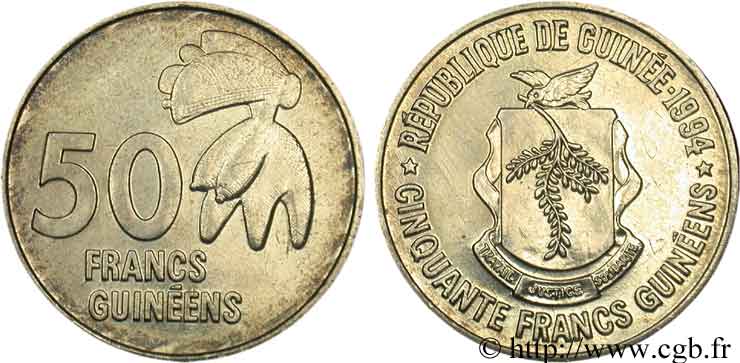 GUINÉE 50 Francs Guinéens 1994  SPL 