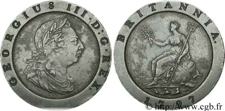 ROYAUME-UNI 2 Pence Georges III / Albion 1797  TB 