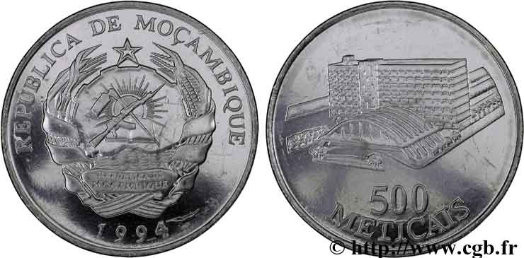MOZAMBIQUE 500 Meticais  1994  SPL 