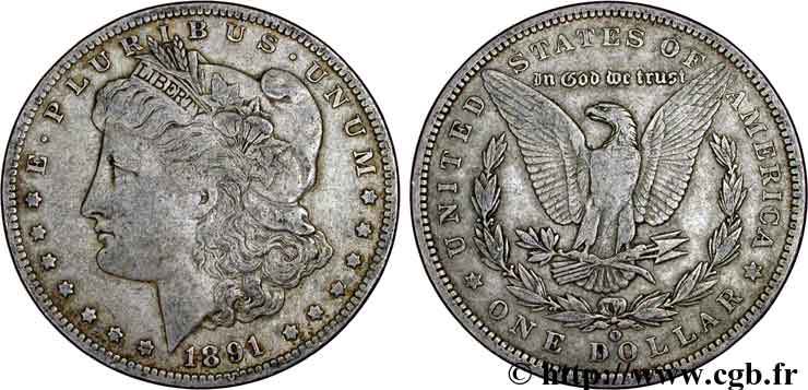 ÉTATS-UNIS D AMÉRIQUE 1 Dollar type Morgan 1891 Nouvelle-Orléans - O TTB 