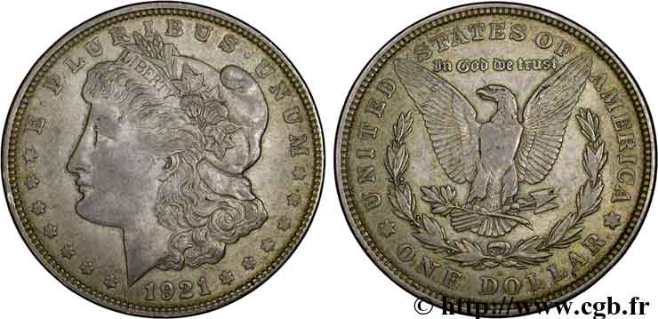 ÉTATS-UNIS D AMÉRIQUE 1 Dollar type Morgan 1921 Denver TTB 