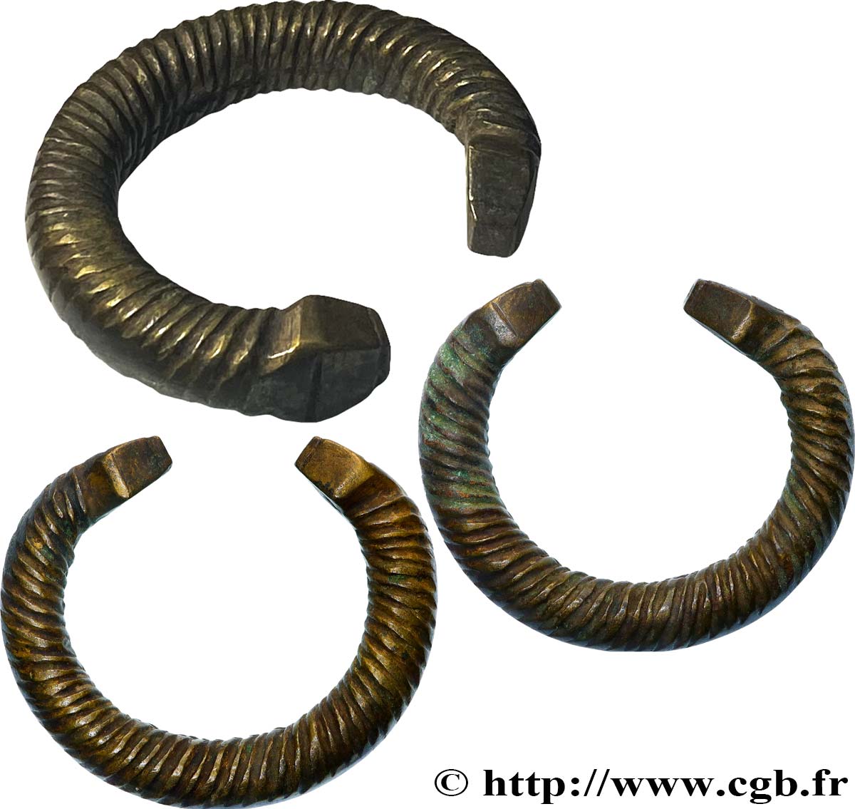 AFRICA OCCIDENTALE - PROTO-MONETA Manille torsadée aux bouts trapézoïdaux N.D.  q.SPL