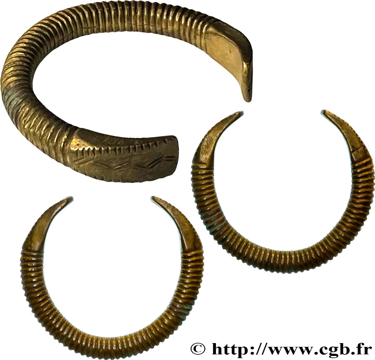 AFRICA OCCIDENTALE - PROTO-MONETA Manille au corps cannelé et aux bouts évasés N.D.  q.SPL