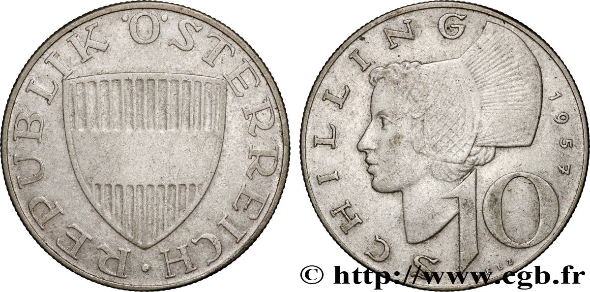 AUTRICHE 10 Schilling 1957 Vienne TTB