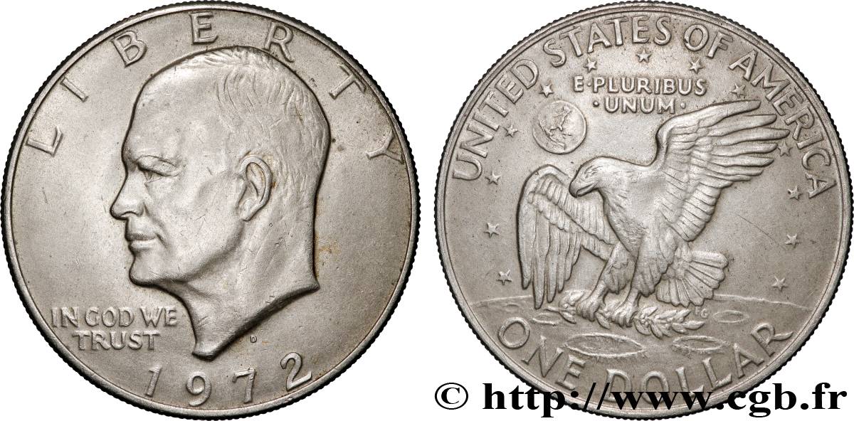 VEREINIGTE STAATEN VON AMERIKA 1 Dollar Eisenhower 1972 Denver fVZ