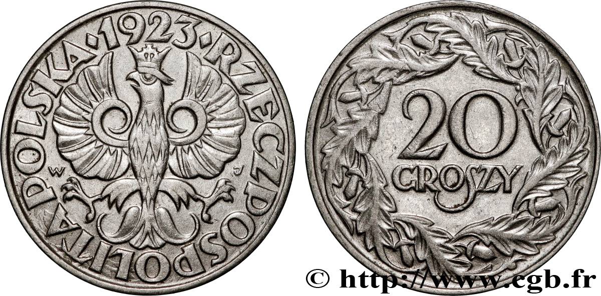 POLEN 20 Groszy 1923 fVZ