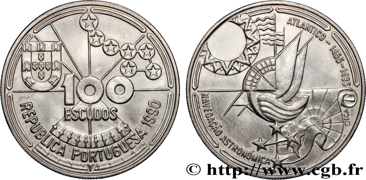 PORTUGAL 100 Escudos Navigation astronomique 1990 Lisbonne AU