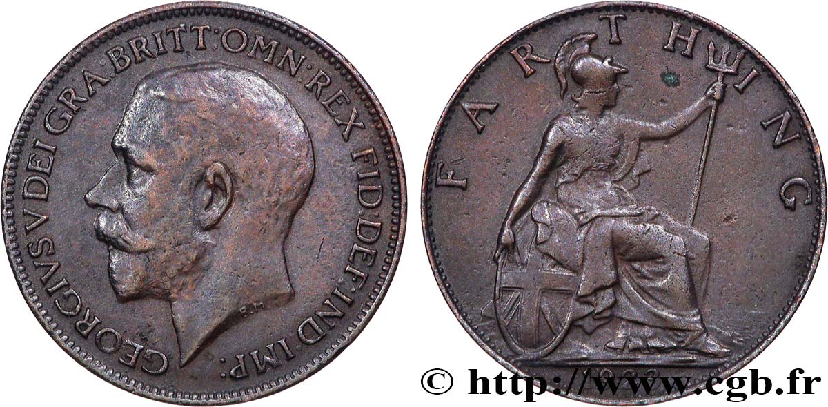 REGNO UNITO 1 Farthing Georges V 1923 Londres BB