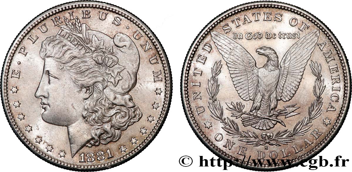 ÉTATS-UNIS D AMÉRIQUE 1 Dollar type Morgan 1881 San Francisco - S SPL