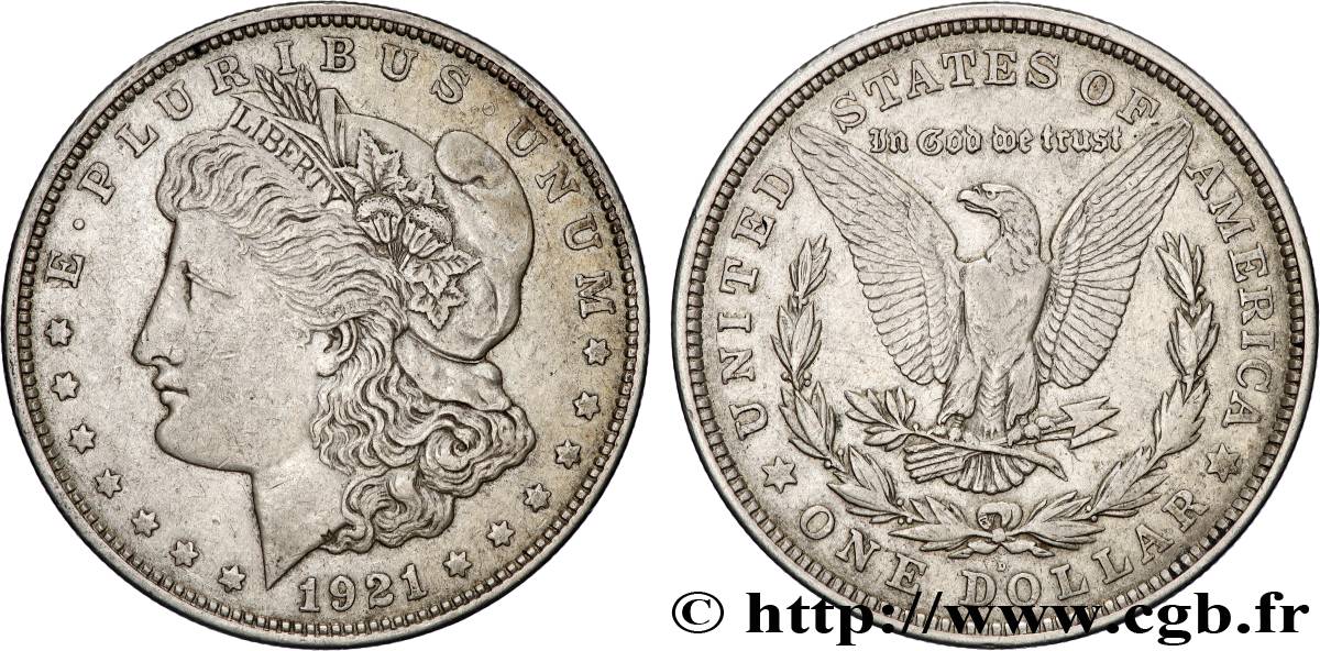 UNITED STATES OF AMERICA 1 Dollar Morgan 1921 Denver XF