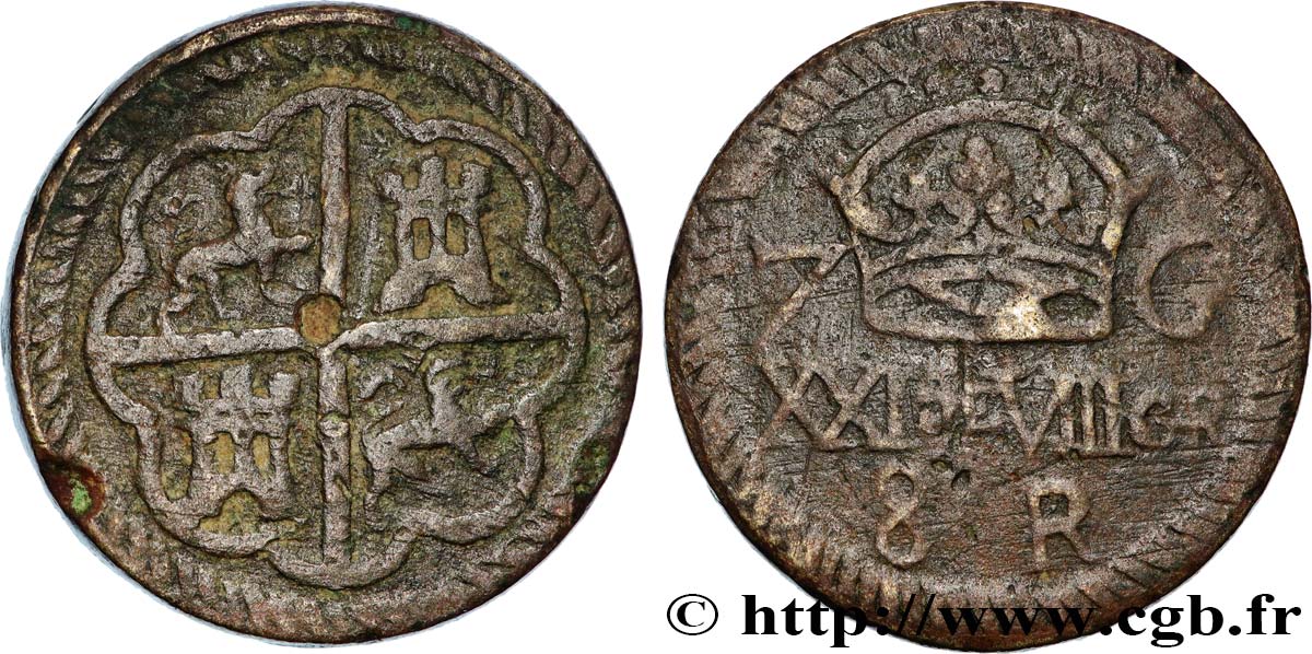 SPANIEN Poids monétaire pour la pièce de 8 Reales n.d. S
