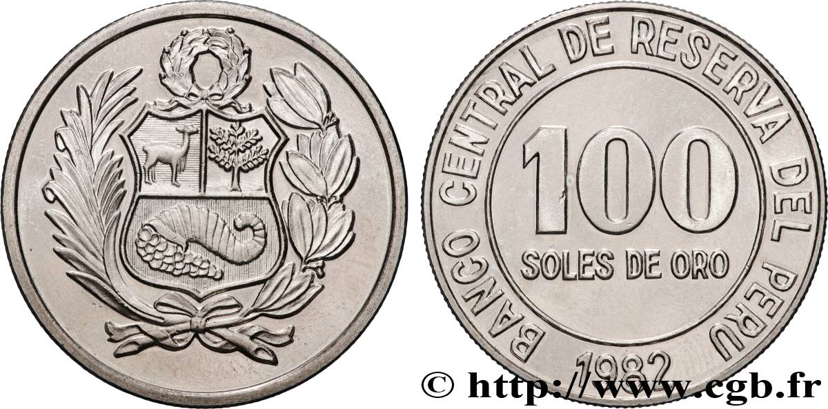 PERU 100 Soles de Oro 1982 MS