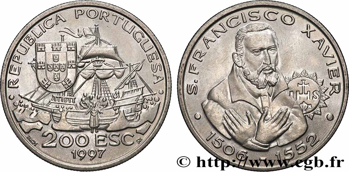 PORTUGAL 200 Escudos Francisco Xavier 1997 Lisbonne AU