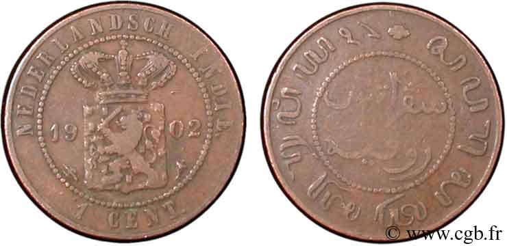 INDES NEERLANDAISES 1 Cent  1902 Utrecht TB 