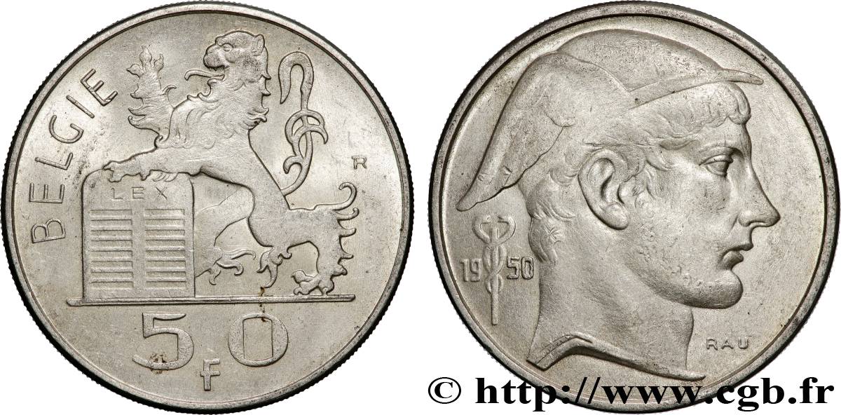 BELGIQUE 50 Francs légende flamande 1950 Bruxelles TTB+