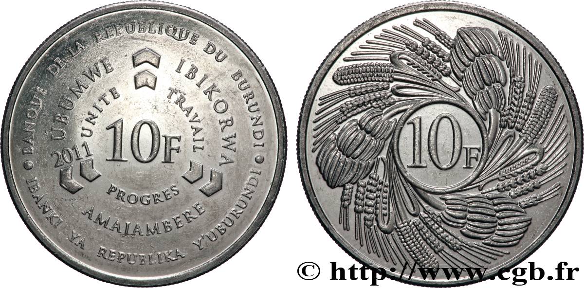 BURUNDI 10 Francs 2011  SUP