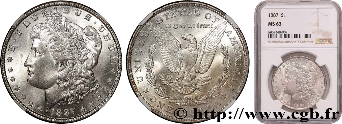 UNITED STATES OF AMERICA 1 Dollar type Morgan 1887 Philadelphie MS63 NGC